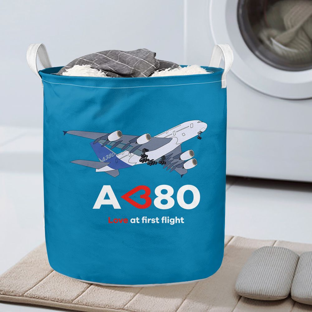 Airbus A380 Love at first flight Designed Laundry Baskets