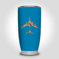 Thumbnail for Colourful Airplane Designed Tumbler Travel Mugs