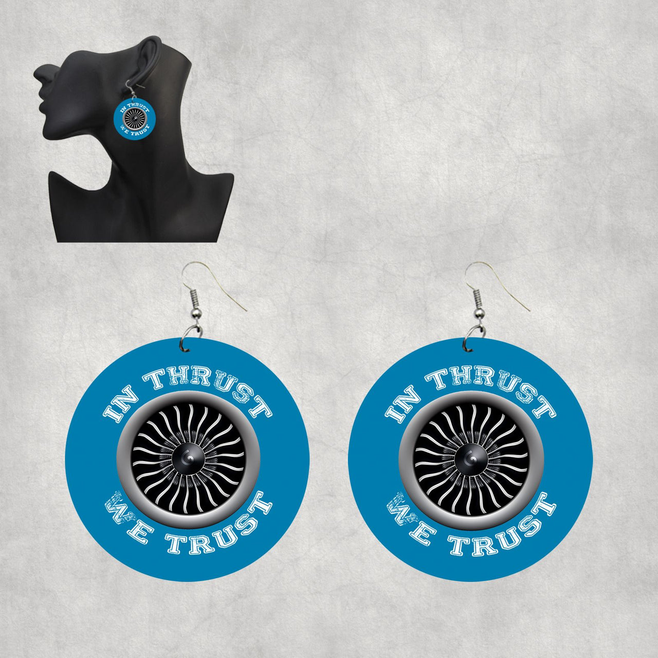 In Thrust We Trust (Vol 2) Designed Wooden Drop Earrings