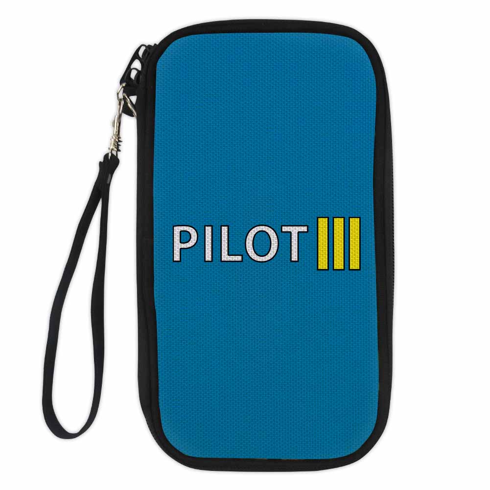 Pilot & Stripes (3 Lines) Designed Travel Cases & Wallets