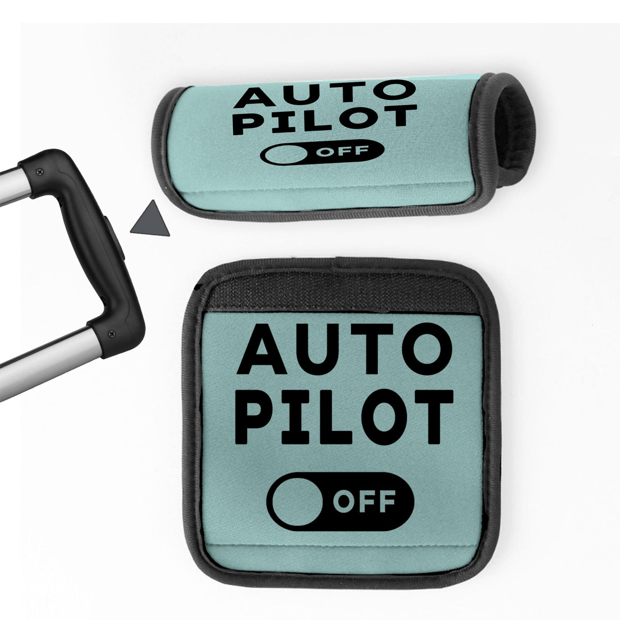 Auto Pilot Off Designed Neoprene Luggage Handle Covers