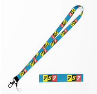 Thumbnail for Flat Colourful 757 Designed Lanyard & ID Holders