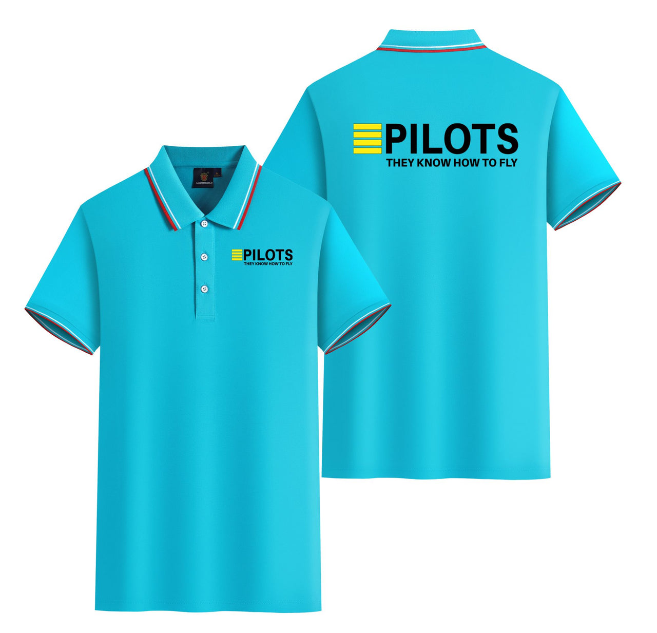 Pilots They Know How To Fly Designed Stylish Polo T-Shirts (Double-Side)