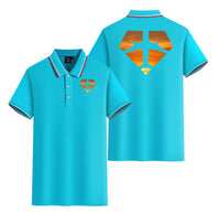 Thumbnail for Supermen of The Skies (Sunset) Designed Stylish Polo T-Shirts (Double-Side)