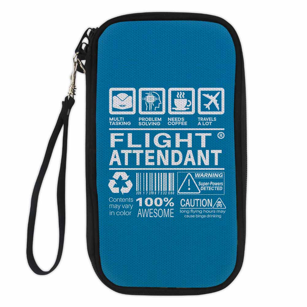 Flight Attendant Label Designed Travel Cases & Wallets