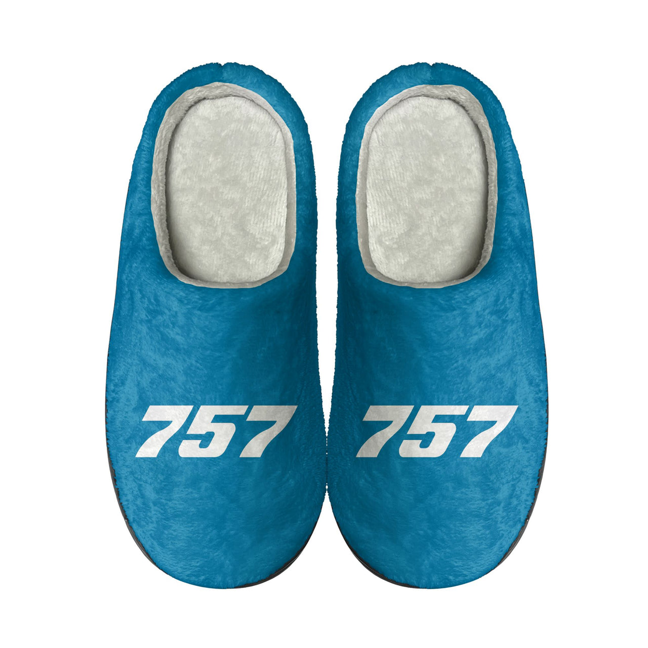 757 Flat Text Designed Cotton Slippers