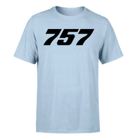 Thumbnail for 757 Flat Text Designed T-Shirts