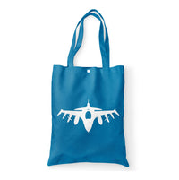Thumbnail for Fighter Jet 16 Silhouette Designed Tote Bags