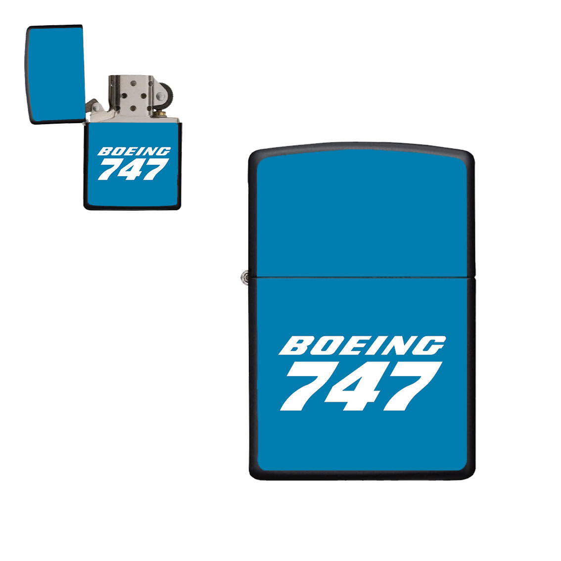 Boeing 747 & Text Designed Metal Lighters