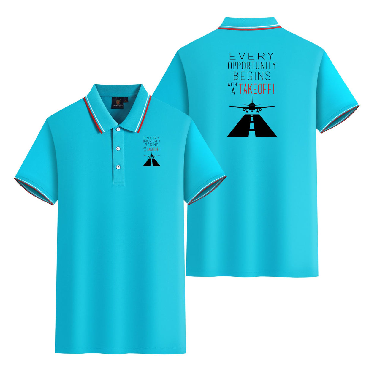 Every Opportunity Designed Stylish Polo T-Shirts (Double-Side)