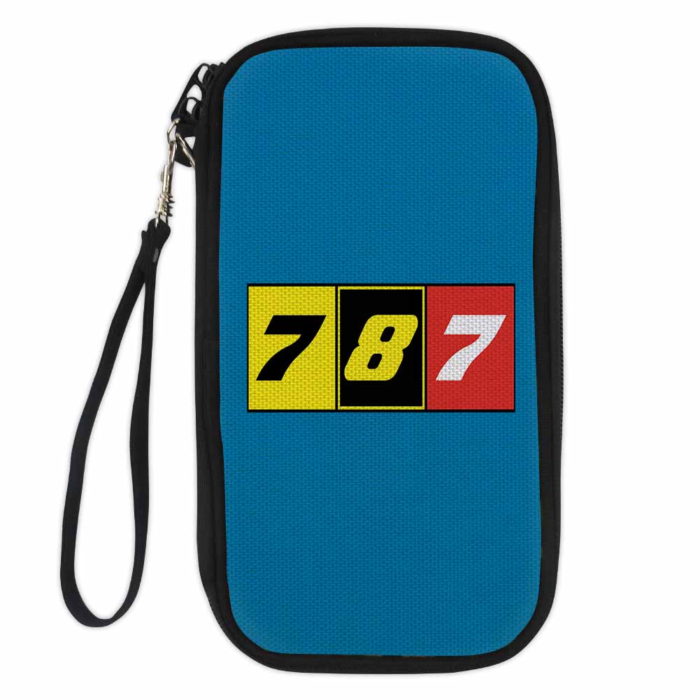 Flat Colourful 787 Designed Travel Cases & Wallets