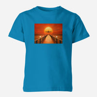 Thumbnail for Airbus A380 Towards Sunset Designed Children T-Shirts