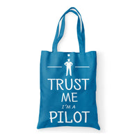 Thumbnail for Trust Me I'm a Pilot Designed Tote Bags