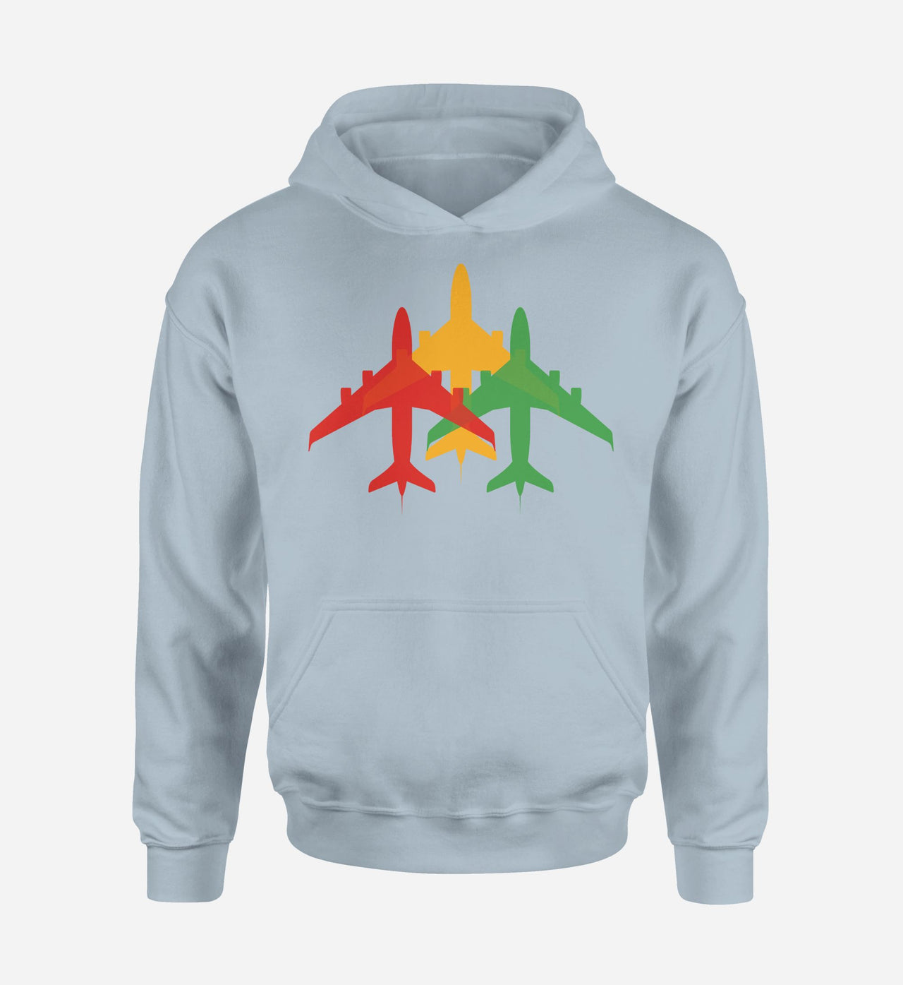 Colourful 3 Airplanes Designed Hoodies