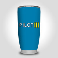 Thumbnail for Pilot & Stripes (3 Lines) Designed Tumbler Travel Mugs