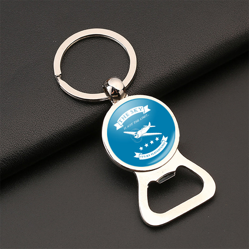 The Sky is not the limit, It's my playground Designed Bottle Opener Key Chains