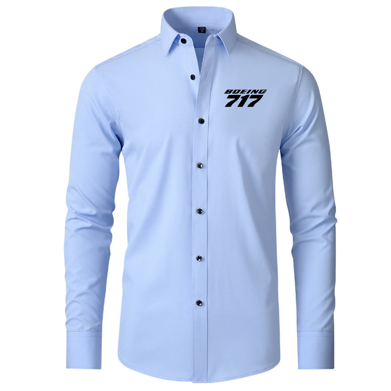 Boeing 717 & Text Designed Long Sleeve Shirts