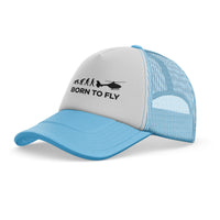 Thumbnail for Born To Fly Helicopter Designed Trucker Caps & Hats