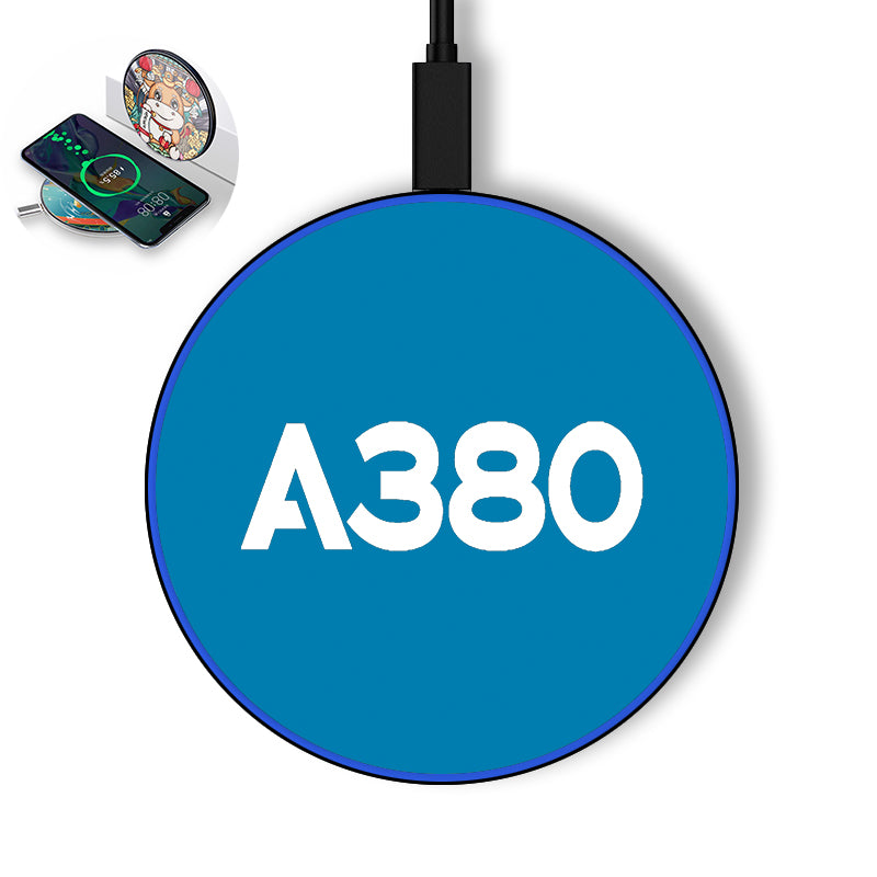 A380 Flat Text Designed Wireless Chargers