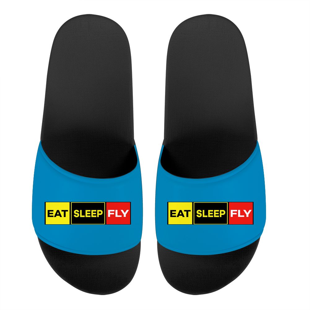 Eat Sleep Fly (Colourful) Designed Sport Slippers