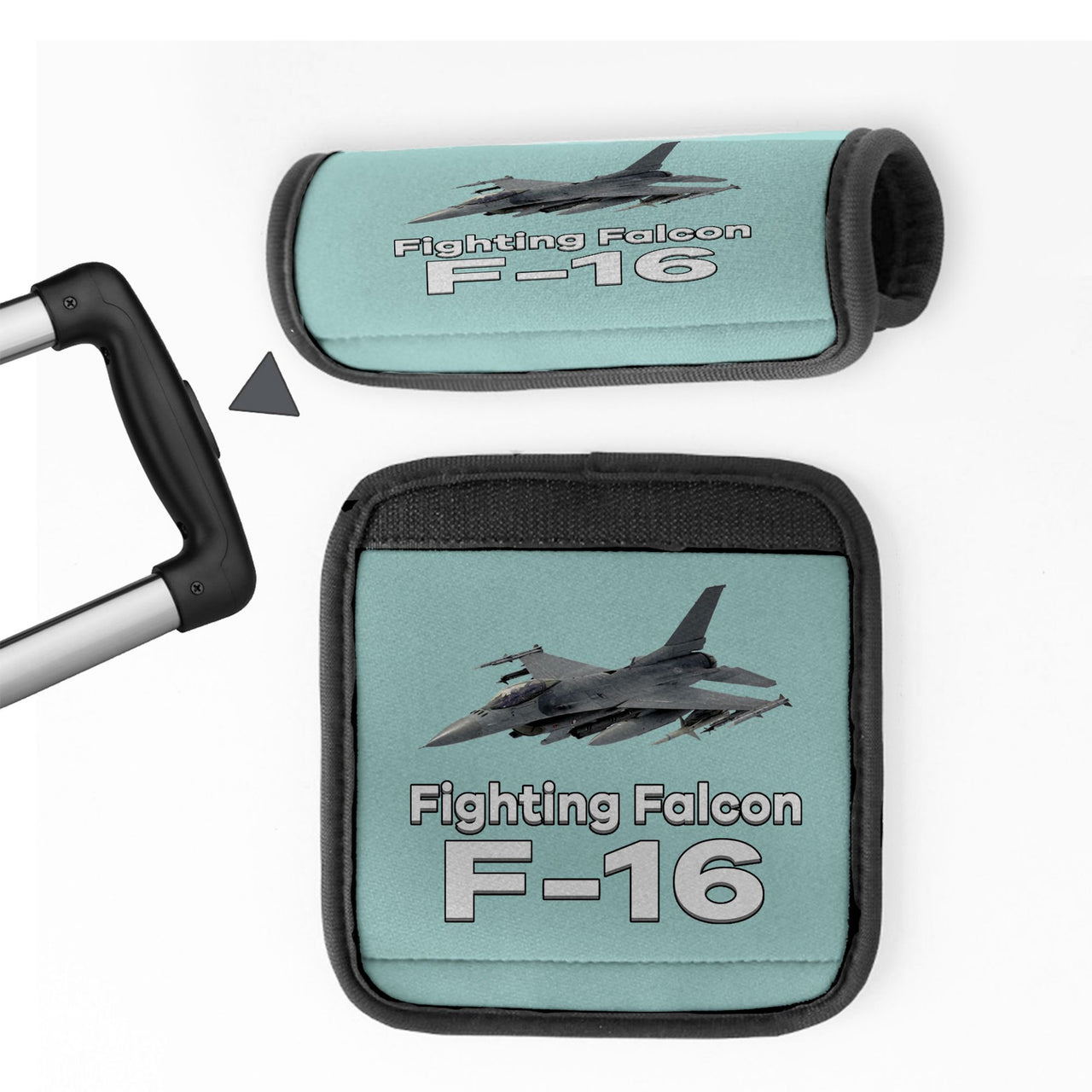 The Fighting Falcon F16 Designed Neoprene Luggage Handle Covers