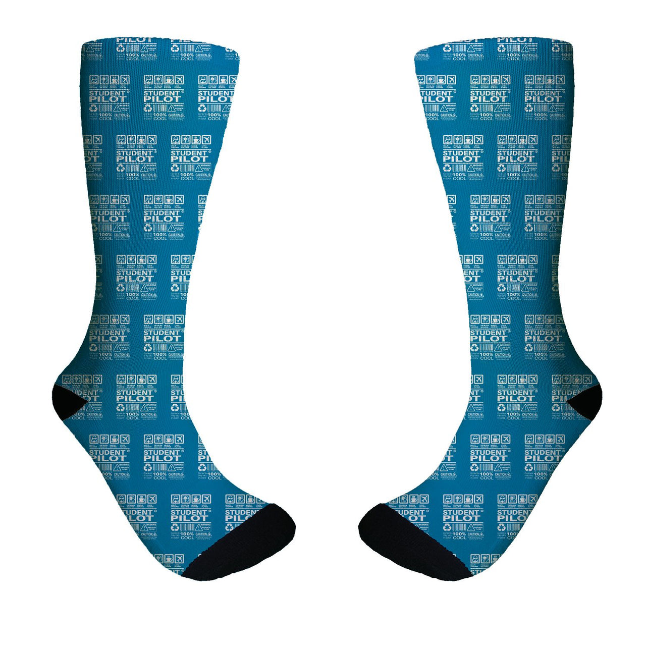 Student Pilot Label Designed Socks