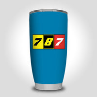 Thumbnail for Flat Colourful 787 Designed Tumbler Travel Mugs