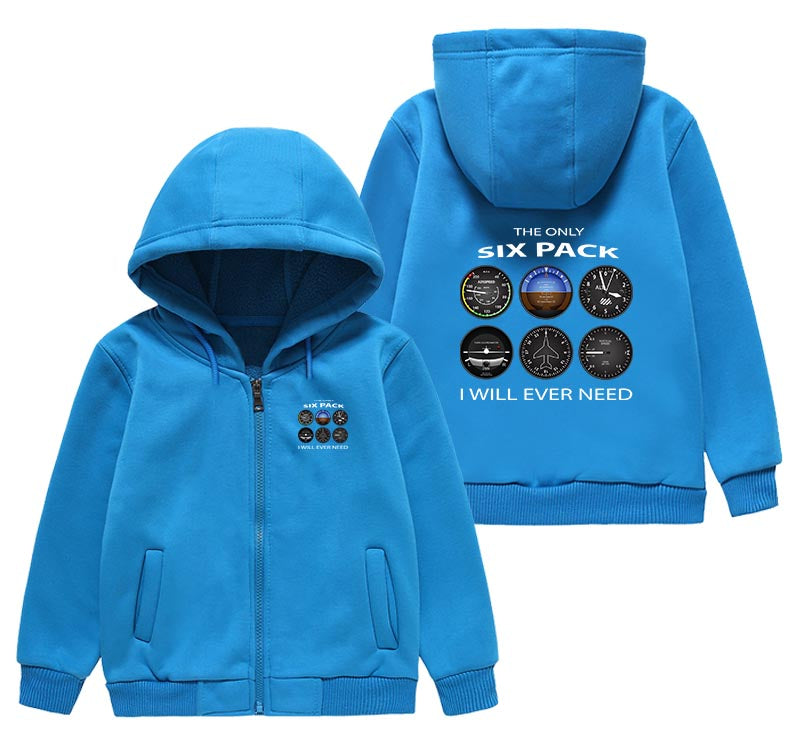 The Only Six Pack I Will Ever Need Designed "CHILDREN" Zipped Hoodies