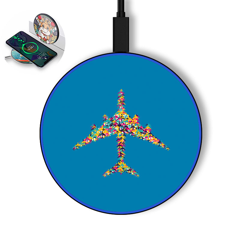 Colourful Airplane Designed Wireless Chargers