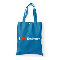 Thumbnail for I Love Embraer Designed Tote Bags