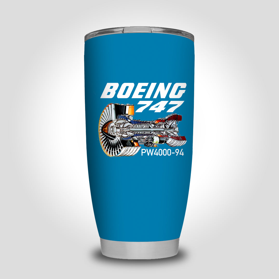 Boeing 747 & PW4000-94 Engine Designed Tumbler Travel Mugs