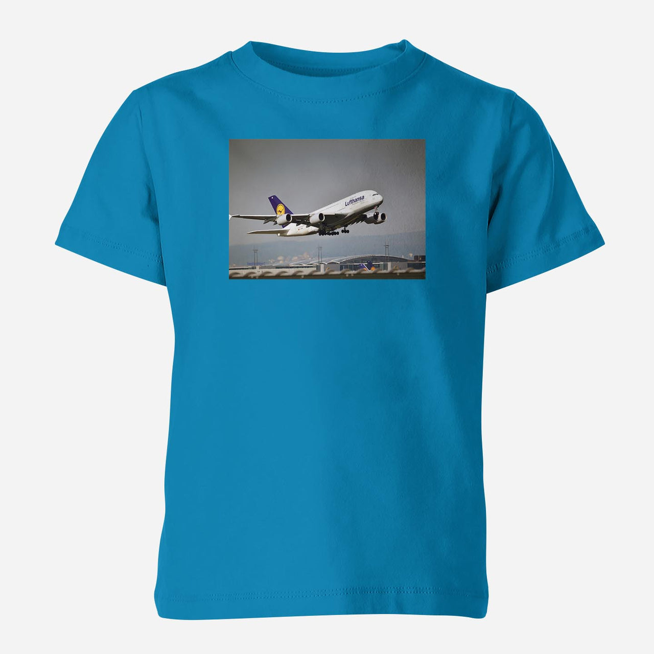 Departing Lufthansa A380 Designed Children T-Shirts