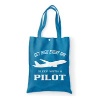 Thumbnail for Get High Every Day Sleep With A Pilot Designed Tote Bags