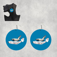 Thumbnail for Buran & An-225 Designed Wooden Drop Earrings