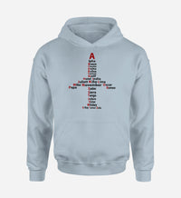 Thumbnail for Airplane Shape Aviation Alphabet Designed Hoodies