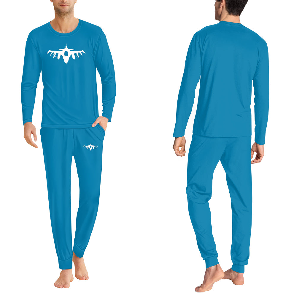 Fighting Falcon F16 Silhouette Designed Men Pijamas