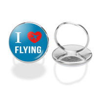 Thumbnail for I Love Flying Designed Rings