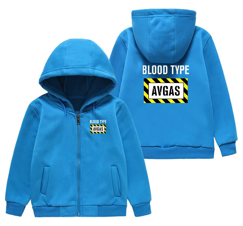 Blood Type AVGAS Designed "CHILDREN" Zipped Hoodies