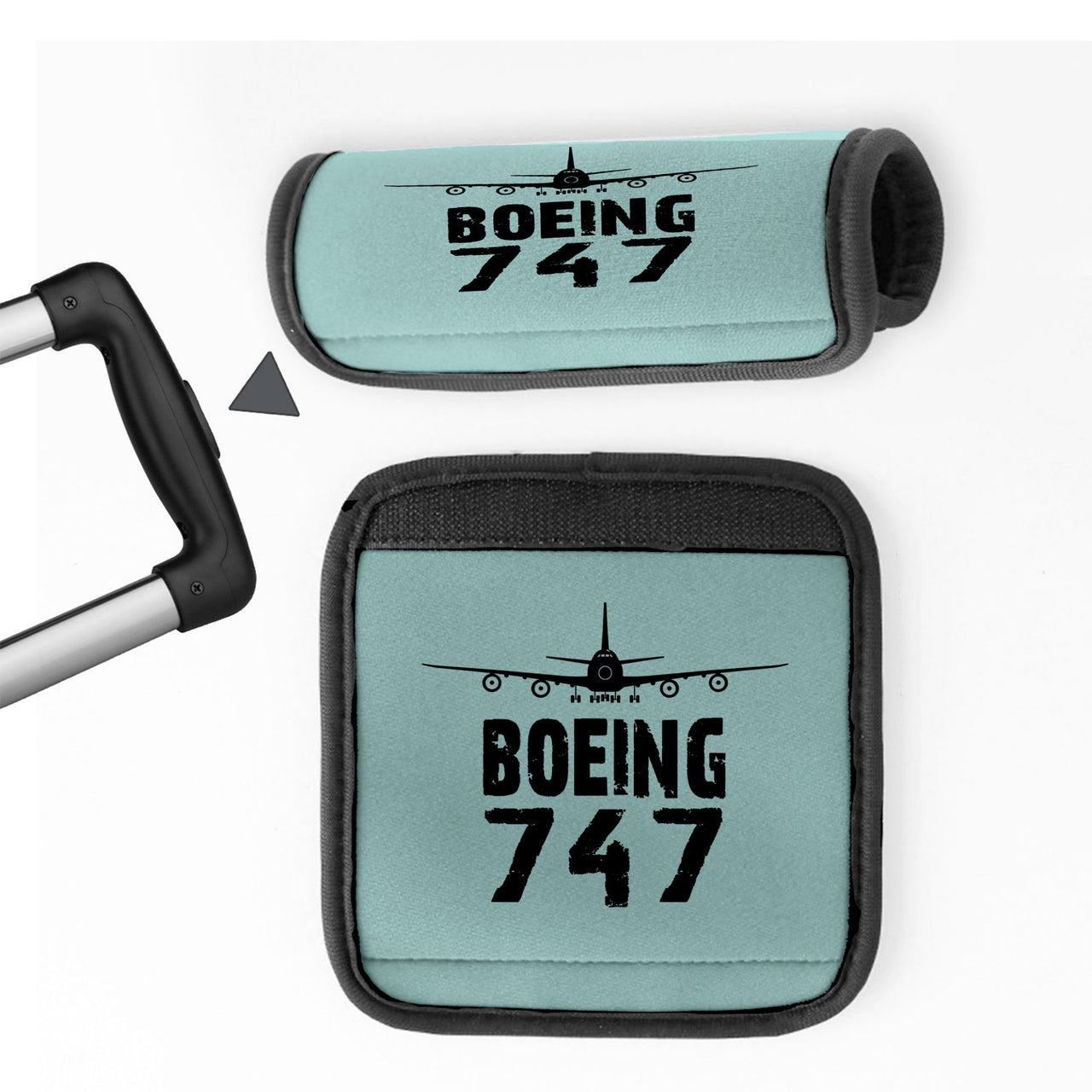 Boeing 747 & Plane Designed Neoprene Luggage Handle Covers