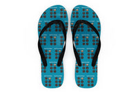 Thumbnail for Pilot's 6 Pack Designed Slippers (Flip Flops)