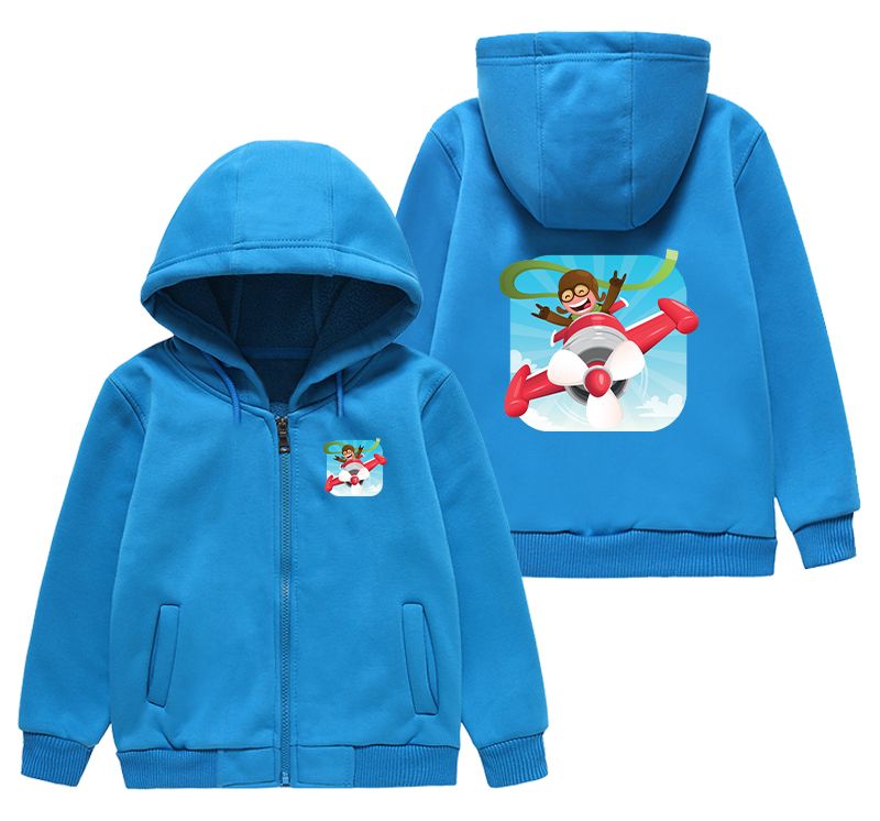 Happy Pilot Designed "CHILDREN" Zipped Hoodies
