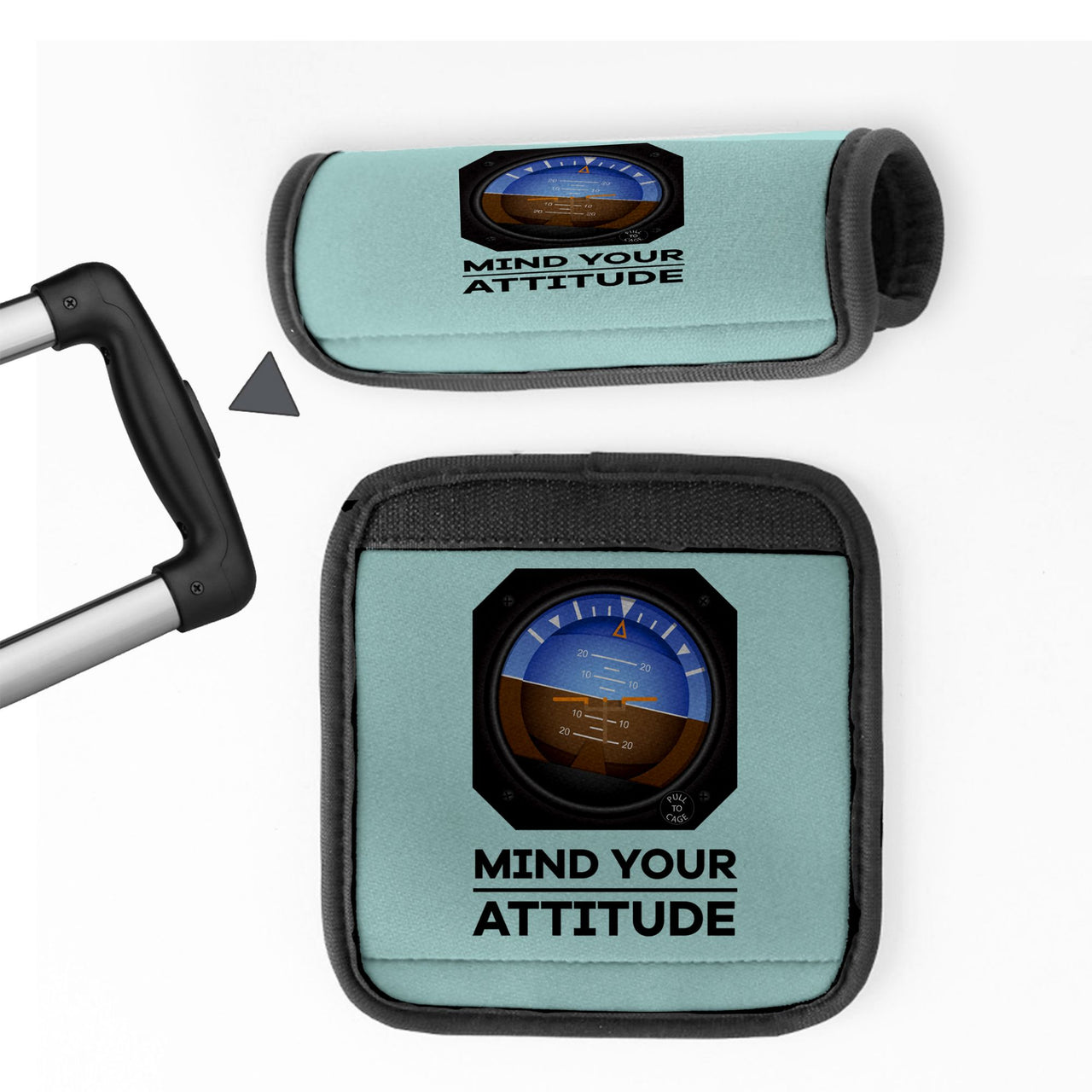 Mind Your Attitude Designed Neoprene Luggage Handle Covers