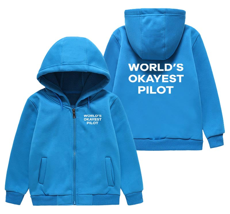 World's Okayest Pilot Designed "CHILDREN" Zipped Hoodies
