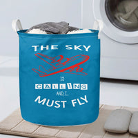 Thumbnail for The Sky is Calling and I Must Fly Designed Laundry Baskets
