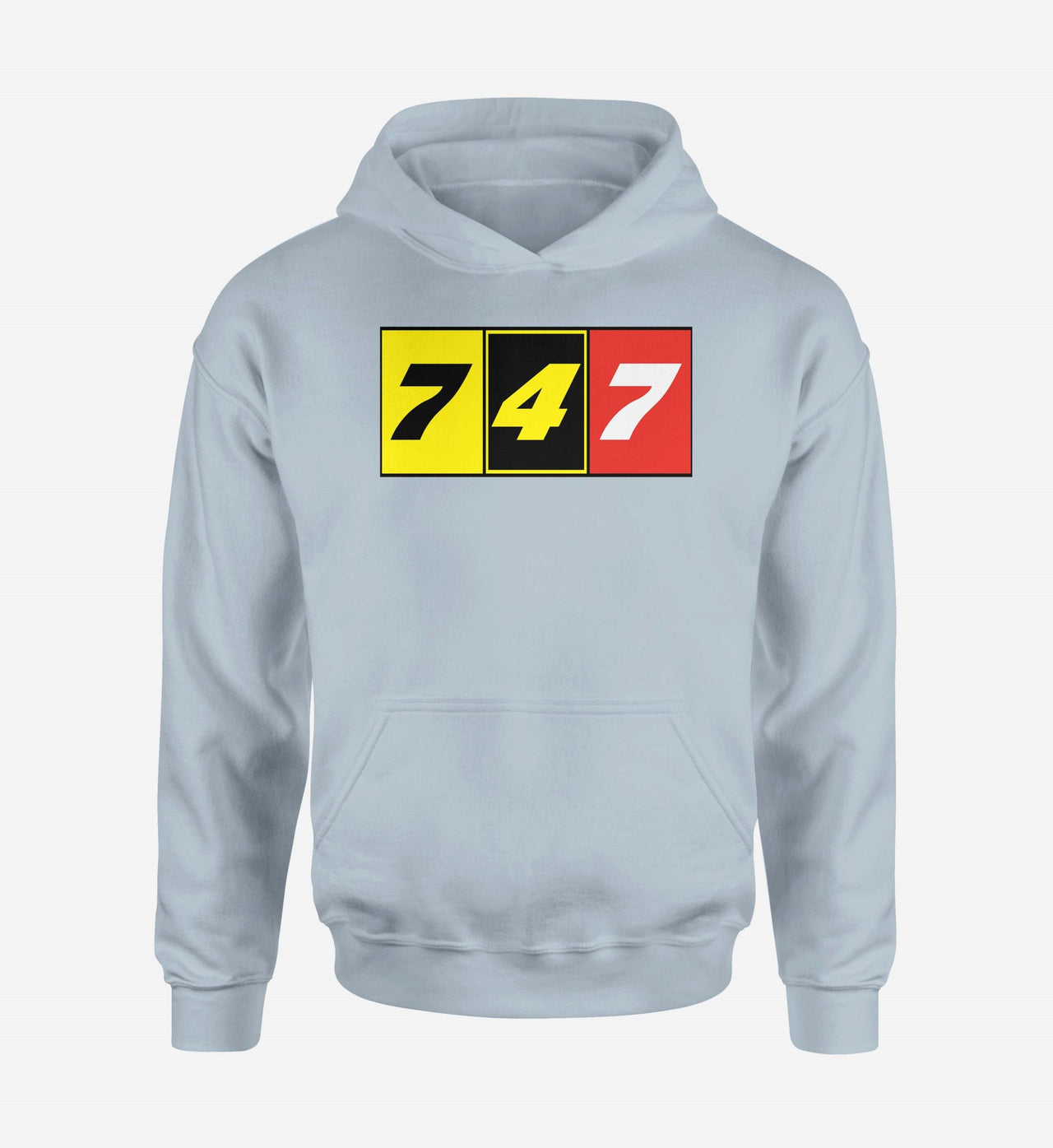 Flat Colourful 747 Designed Hoodies