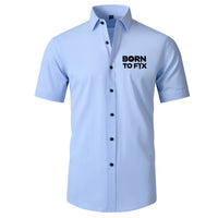 Thumbnail for Born To Fix Airplanes Designed Short Sleeve Shirts