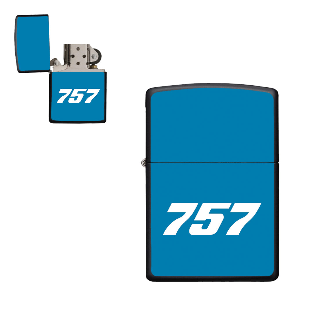 757 Flat Text Designed Metal Lighters