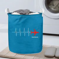Thumbnail for Aviation Heartbeats Designed Laundry Baskets