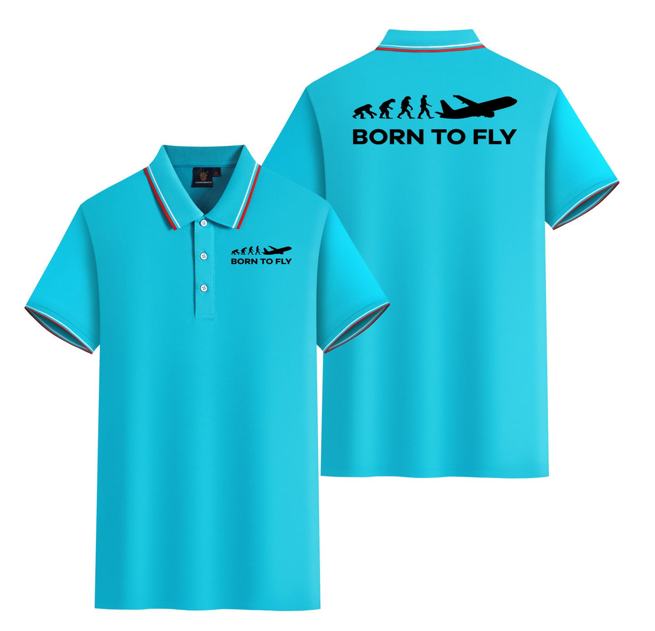 Born To Fly Designed Stylish Polo T-Shirts (Double-Side)