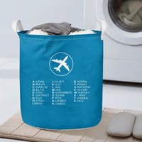 Thumbnail for Aviation Alphabet 2 Designed Laundry Baskets